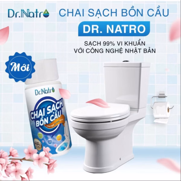 Chai Thả Làm Sạch Bồn Cầu Dr.Natro 300Ml Tẩy Sạch Vết Bẩn, Ố Vàng Trong Bồn Cầu, Toilet - Ảnh 4
