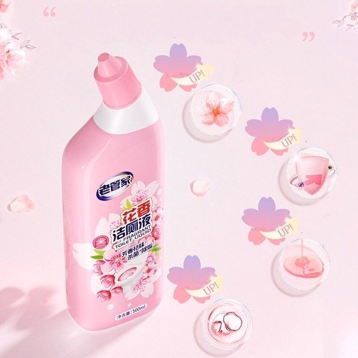 Chai Nước Tẩy Rửa Bồn Cầu, Toilet, Nhà Vệ Sinh Hương Hoa Anh Đào Khử Mùi Diệt Khuẩn Ctb809 - Bechip - Ảnh 7