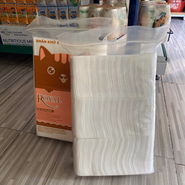 Khăn Vải Khô Đa Năng Cao Cấp Royal Không Mùi, Thấm Hút Tốt Túi Lớn 300G L022 - Lady'S Passion - Ảnh 6