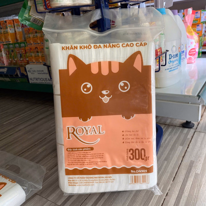 Khăn Vải Khô Đa Năng Cao Cấp Royal Không Mùi, Thấm Hút Tốt Túi Lớn 300G L022 - Lady'S Passion - Ảnh 3