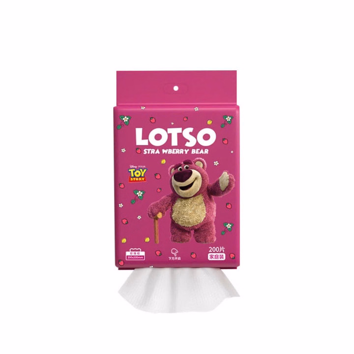 Bịch Khăn Giấy Khô Gấu Dâu Lotso 200 Tờ Dạng Rút Mềm Mại Sử Dụng Đa Năng Tiện Lợi L024 - Lady'S Passion - Ảnh 6