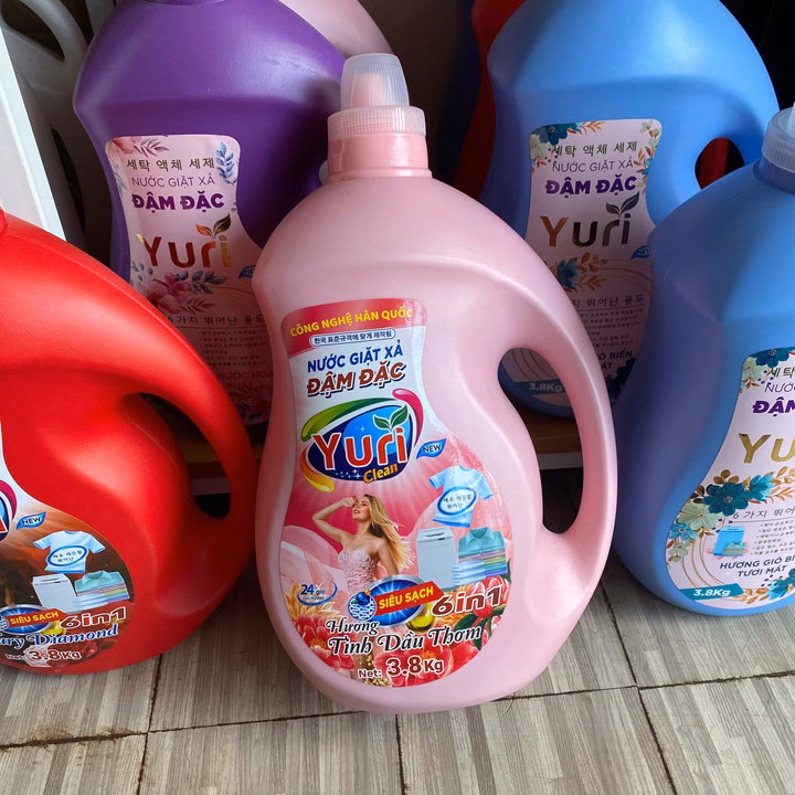 Nước Giặt Xả Đậm Đặc Yuri Hương Nước Hoa 6In1 Can 3,8Kg L044 - Lady'S Passion - Ảnh 7