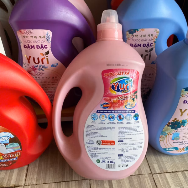 Nước Giặt Xả Đậm Đặc Yuri Hương Nước Hoa 6In1 Can 3,8Kg L044 - Lady'S Passion - Ảnh 6