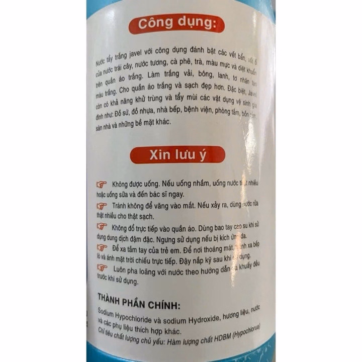 Nước Tẩy Javel Tẩy Trắng Quần Áo, Tẩy Rửa Vệ Sinh Dụng Cụ Gia Đình L045 - Lady'S Passion - Ảnh 3