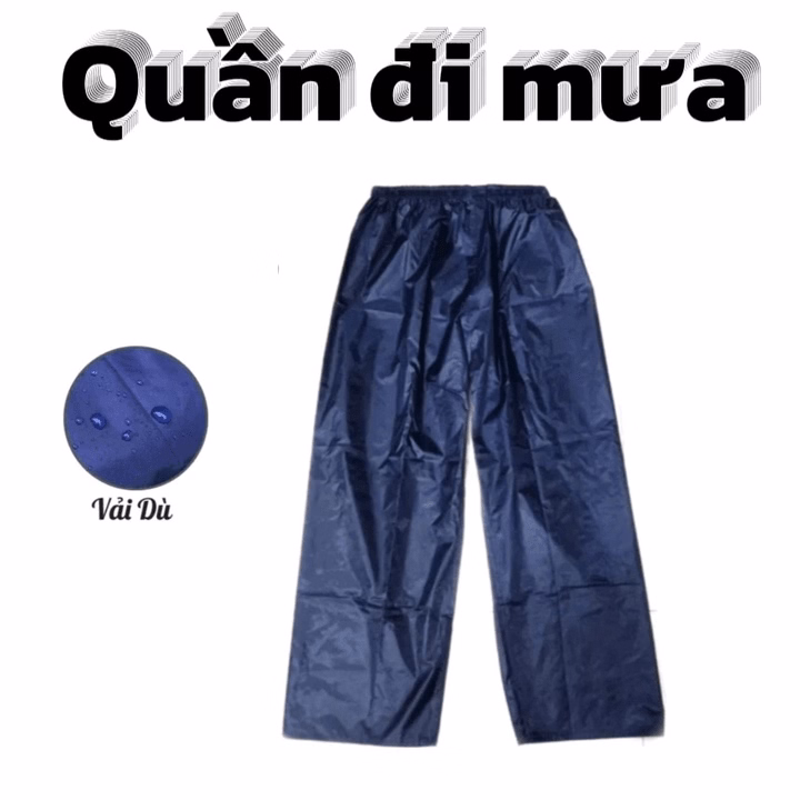 Quần Đi Mưa Vải Dù Cao Cấp Chống Thấm Nước Nam, Nữ Mặc Đều Được Ctb815 - Bechip - Ảnh 3