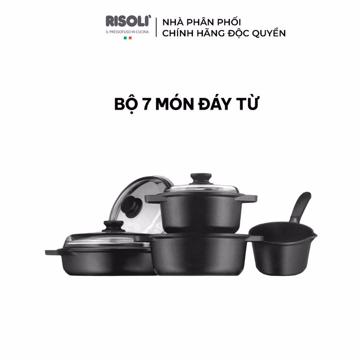 Bộ Nồi 4 Chiếc Bằng Hợp Kim Nhôm - 03Set7Pz0In2 - Risolì