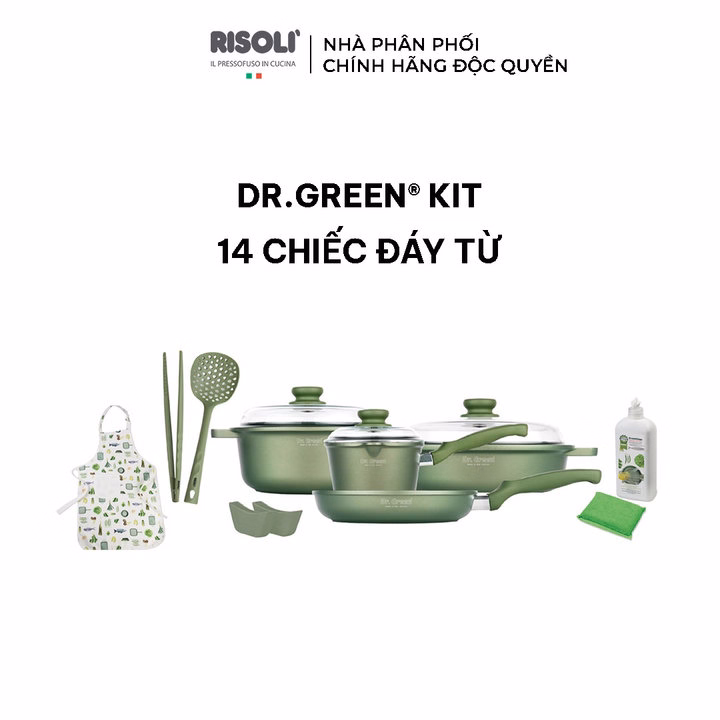 Bộ Nồi 4 Chiếc Bằng Hợp Kim Nhôm & Phụ Kiện Nhà Bếp. - 03Set14Drin - Risolì