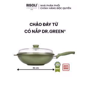 Chảo Rán Chống Dính Có Nắp , Nhôm Hợp Kim - 00081Drin/32 - Risolì