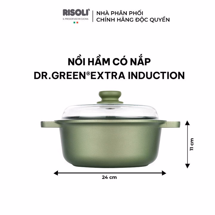 Nồi Nấu Chống Dính Chất Liệu Nhôm Hợp Kim - 00097Drin/24 - Risolì - Ảnh 2