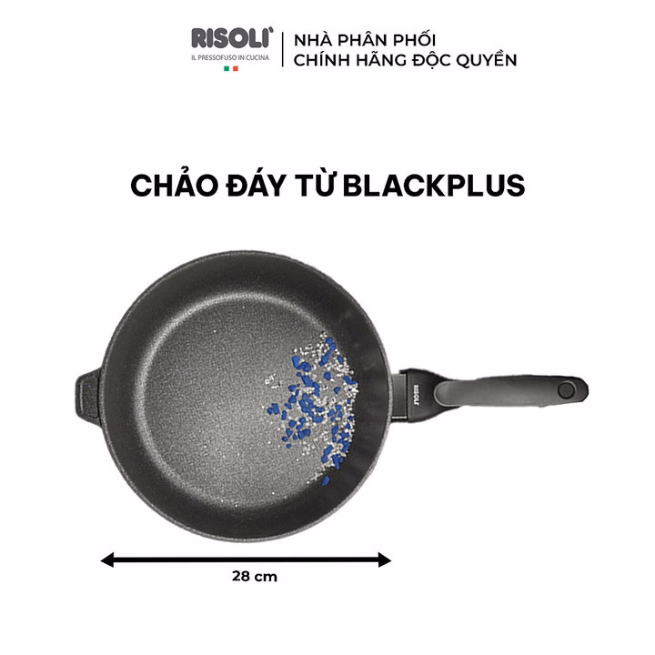 Chảo Đáy Từ Blackplus (Size: 24,28) - 00104Bpin/24,28 - Risolì - Ảnh 2