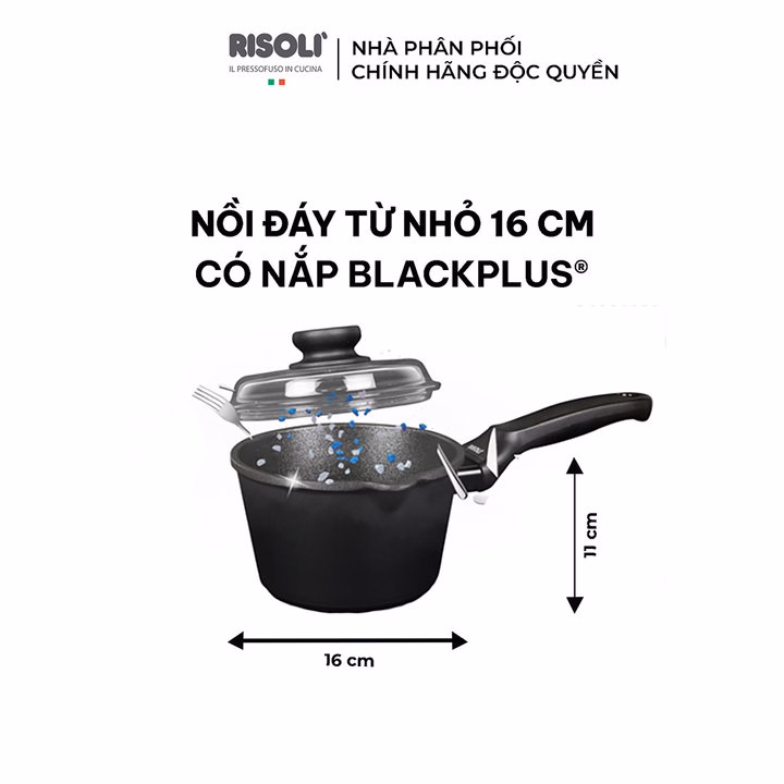 Nồi Nấu Chống Dính Chất Liệu Nhôm Hợp Kim - 00095Bpin/16 - Risolì - Ảnh 2