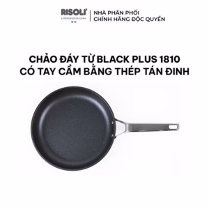 Chảo Đáy Từ Black Plus 1810 Có Tay Cầm Bằng Thép Tán Đinh - Op103Bain/20,24,28 - Risolì