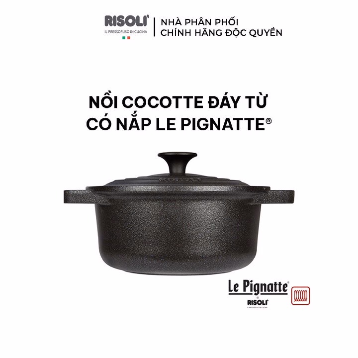Nồi Cocotte Đáy Từ Có Nắp Le Pignatte (Size: 20,24,28) - 00097Pin/20P,24P,28P - Risolì - Ảnh 6