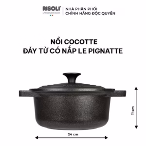 Nồi Cocotte Đáy Từ Có Nắp Le Pignatte (Size: 20,24,28) - 00097Pin/20P,24P,28P - Risolì