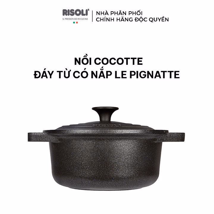 Nồi Cocotte Đáy Từ Có Nắp Le Pignatte (Size: 20,24,28) - 00097Pin/20P,24P,28P - Risolì - Ảnh 5