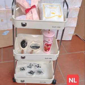 Kệ Gấu 3 Tầng Sun-Mix Có Bánh Xe - Su