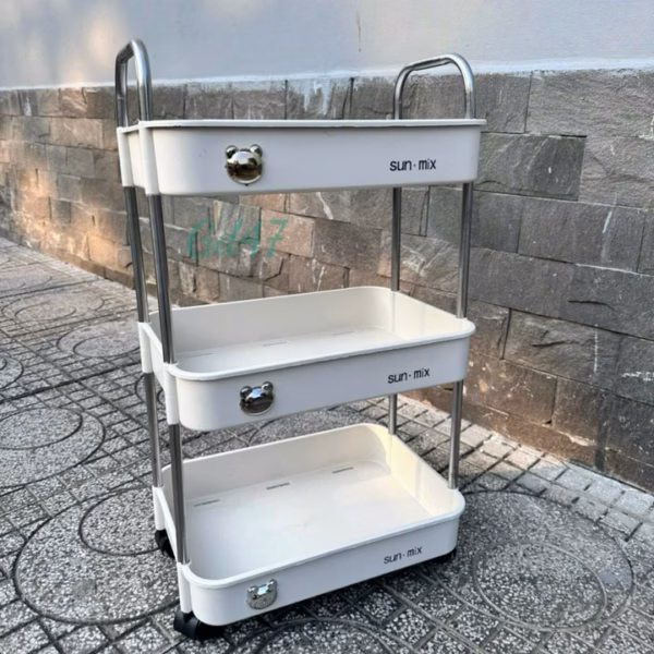 Kệ Gấu 3 Tầng Sun-Mix Có Bánh Xe - Su - Ảnh 6