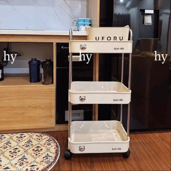 Kệ Gấu 3 Tầng Sun-Mix Có Bánh Xe - Su - Ảnh 3
