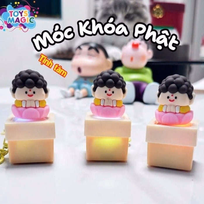 Móc Khóa Nút Điện Tử Có Tiếng Tích Đức Tịnh Tâm - Su - Ảnh 4