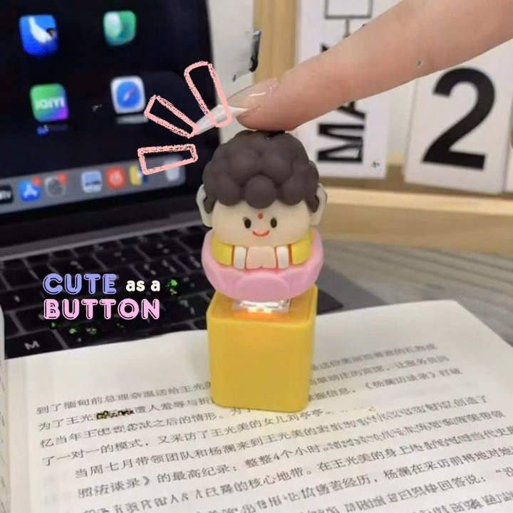 Móc Khóa Nút Điện Tử Có Tiếng Tích Đức Tịnh Tâm - Su - Ảnh 5