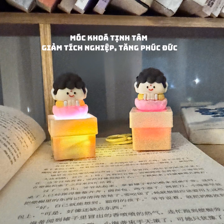 Móc Khóa Nút Điện Tử Có Tiếng Tích Đức Tịnh Tâm - Su - Ảnh 7