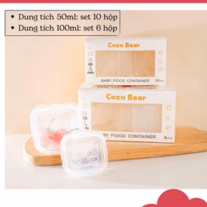 Hộp Trữ Thực Phẩm Ăn Dặm Coco Bear Chịu Nhiệt 50Ml & 100Ml L087 - Lady'S Passion