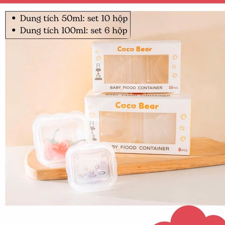 Hộp Trữ Thực Phẩm Ăn Dặm Coco Bear Chịu Nhiệt 50Ml & 100Ml L087 - Lady'S Passion