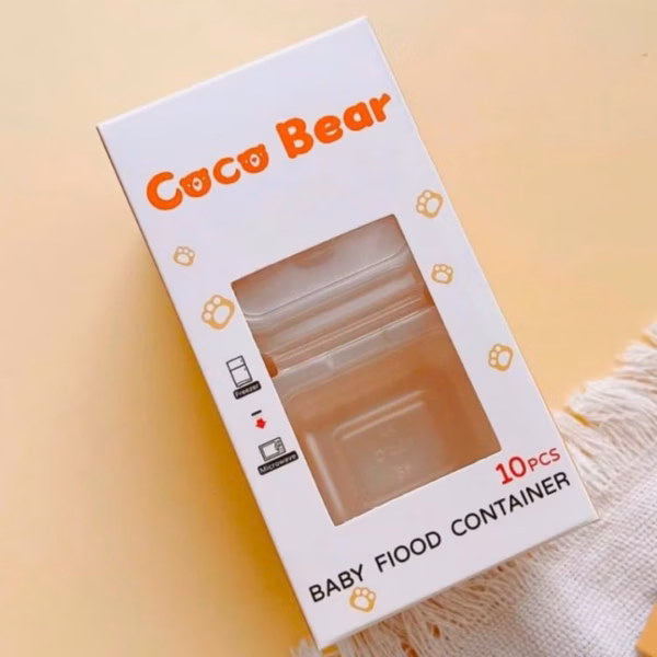 Hộp Trữ Thực Phẩm Ăn Dặm Coco Bear Chịu Nhiệt 50Ml & 100Ml L087 - Lady'S Passion - Ảnh 8