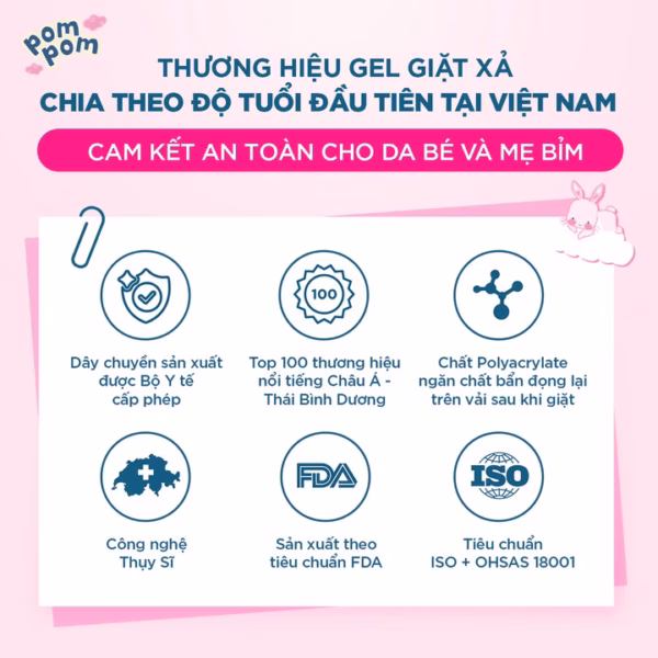 [Combo 2 Túi 2.7L] - Dành Cho Bé Sơ Sinh - Gel Giặt Xả 2In1- Sạch Sâu - Kháng Khuẩn - Khử Mùi Nôn Trớ, Ọc Sữa, Tè Khai-Lưu Hương Phấn Thơm Dịu Nhẹ - Ảnh 3