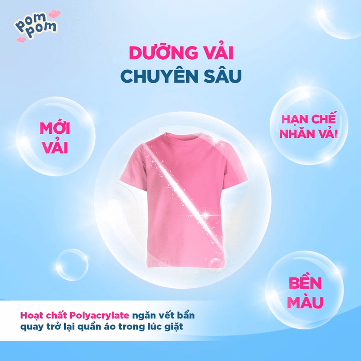 Túi 2.7L- Dành Cho Cả Nhà - Gel Giặt Xả 2In1"Lành" - Sạch Sâu Vết Bẩn - Dưỡng Mới Vải - Lưu Hương Tích Hợp Kháng Khuẩn An Toàn Cho Đồ Lót - Ảnh 3