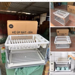 Kệ Đựng Bát Đĩa 2 Tầng Nhà Bếp