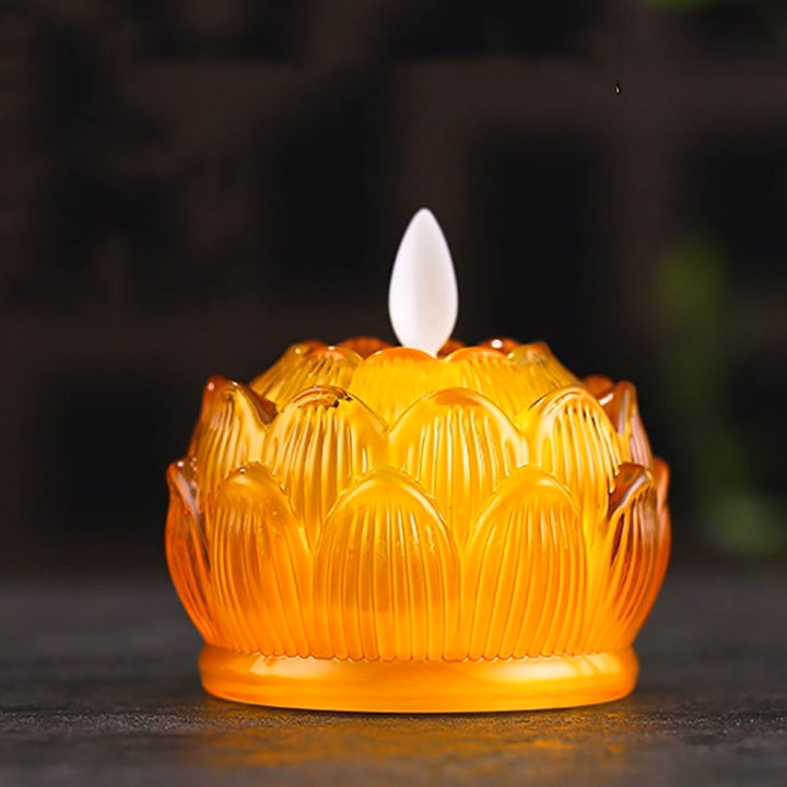 Nến Điện Tử Mini Hoa Sen Lửa Giả Lắc Lư Như Thật 55842 - Lady'S Passion - Ảnh 5