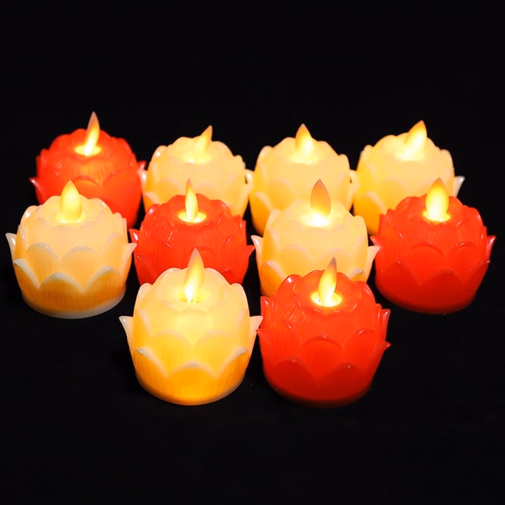 Nến Điện Tử Mini Hoa Sen Lửa Giả Lắc Lư Như Thật 55842 - Lady'S Passion - Ảnh 4