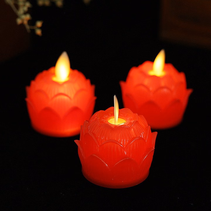 Nến Điện Tử Mini Hoa Sen Lửa Giả Lắc Lư Như Thật 55842 - Lady'S Passion - Ảnh 6