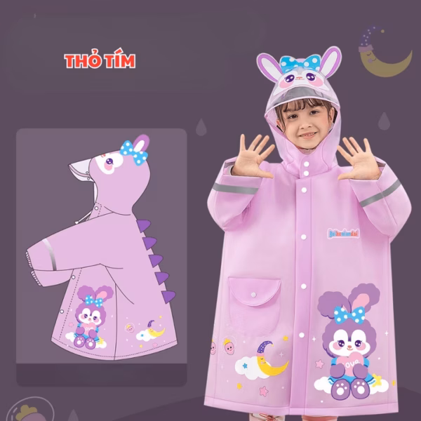 Áo Mưa Cho Bé Từ 3-10 Tuổi Bh Kids, Chất Liệu Eva Thân Thiện Môi Trường, Chống Thấm Tuyệt Đối, Dày Dặn - Ch172 - Ảnh 8
