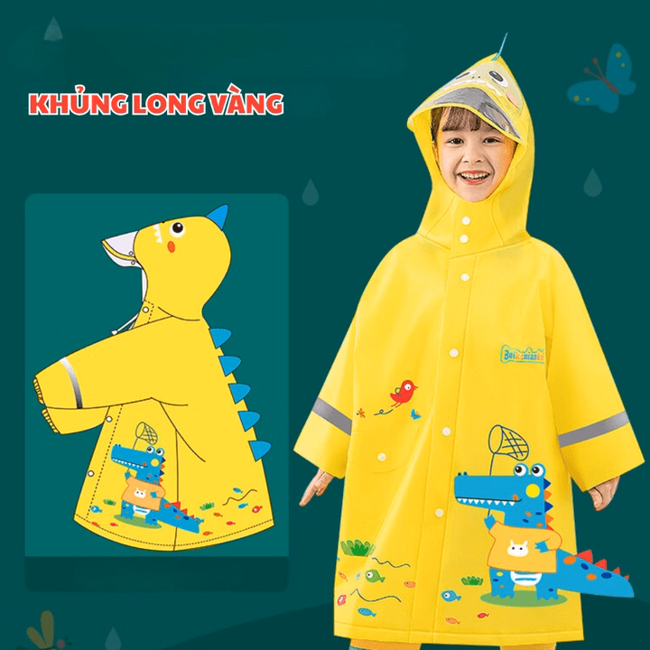Áo Mưa Cho Bé Từ 3-10 Tuổi Bh Kids, Chất Liệu Eva Thân Thiện Môi Trường, Chống Thấm Tuyệt Đối, Dày Dặn - Ch172 - Ảnh 11