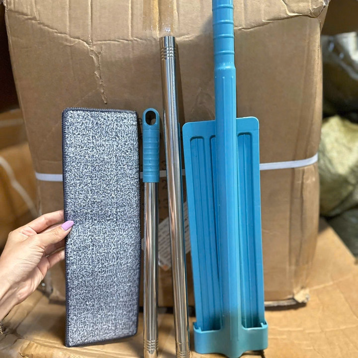 Combo Cây Vắt Phẳng Xanh 2 Bông + Xô Gấp Gọn - Su - Ảnh 6