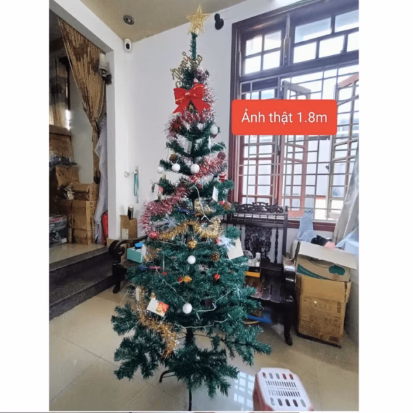 Cây Thông Noel Cao 1,5M, Chân Sắt Đầy Đủ Phụ Kiện Trang Trí Noel Ctb534 - Bechip - Ảnh 9