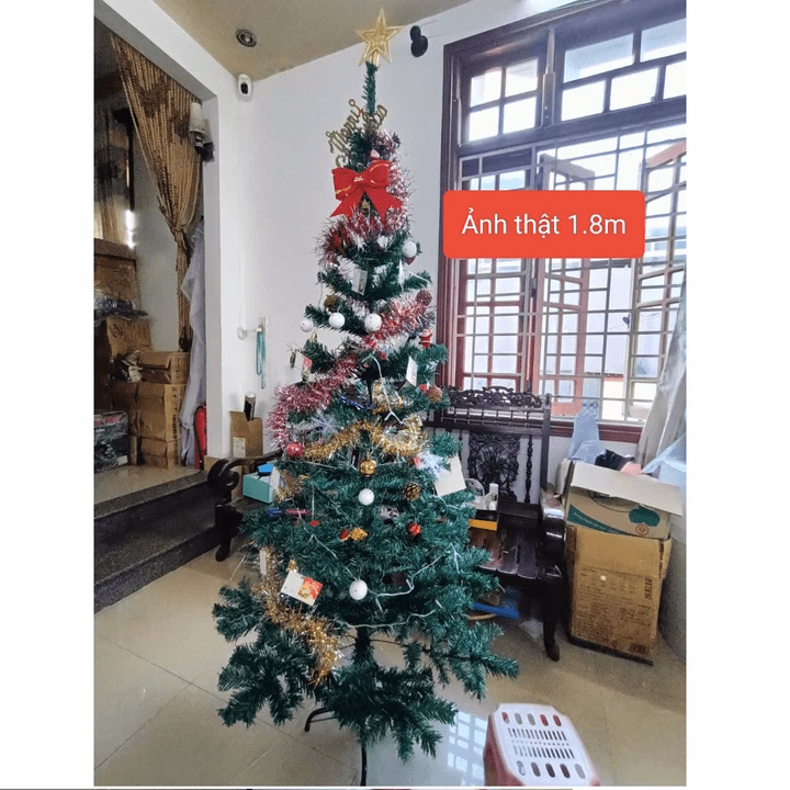 Cây Thông Noel Cao 1,5M, Chân Sắt Đầy Đủ Phụ Kiện Trang Trí Noel Ctb534 - Bechip - Ảnh 9