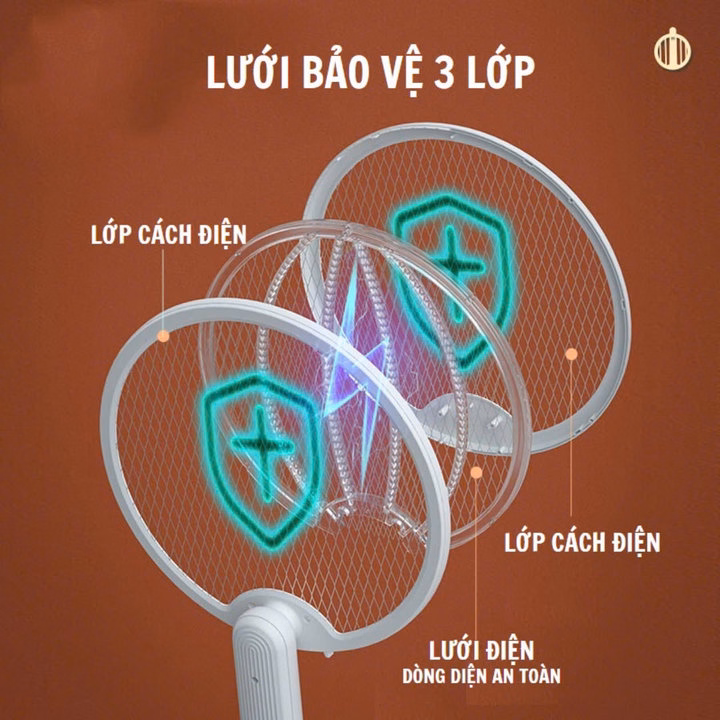 Vợt Diệt Muỗi Thông Minh Gấp Gọn 2 In 1 Kiêm Đèn Bắt Muỗi Tự Động Ban Đêm Gd202 - Lady'S Passion - Ảnh 7