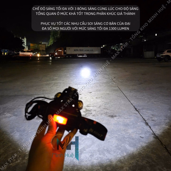 Đèn Pin Đội Đầu Siêu Sáng 3 Bóng Led T6-03 Chiếu Xa Trăm Mét Chống Nước, Va Đập Tốt Đèn Led Pha Đi Đêm Cao Cấp Gd203 - Lady'S Passion - Ảnh 6