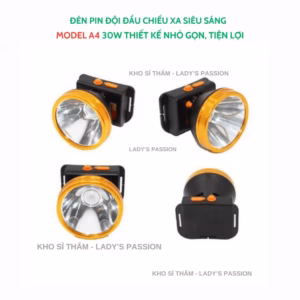 Đèn Pin Đội Đầu A4 30W Chiếu Xa Siêu Sán Kèm Sạc Và Dây Đeo Gd204 - Lady'S Passion