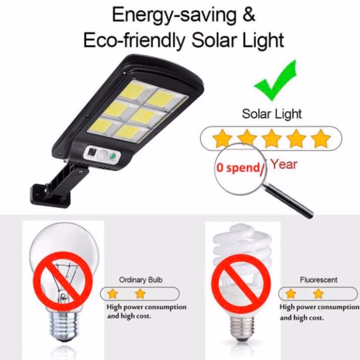 Đèn Năng Lượng Mặt Trời Cảm Biến Ánh Sáng Đèn Led 6 Bóng Kèm Điều Khiển Từ Xa Gd205 - Lady'S Passion - Ảnh 3
