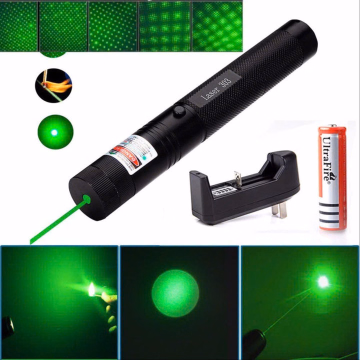 Đèn Laser Bút 303 Tia Xanh Đỏ Cực Sáng Công Suất Lớn Chiếu Xa 3Km Tặng Kèm Pin Sạc Bao Gồm Bộ Sạc Gd210 - Lady'S Passion - Ảnh 6