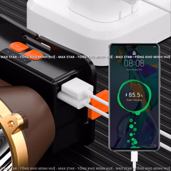 Đèn Pin Đội Đầu 2 Bóng Siêu Sáng Max Star Y13 Chiếu Xa 500 Mét Soi Sáng Liên Tục 8 Giờ Gd214 - Lady'S Passion - Ảnh 2