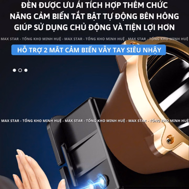 Đèn Pin Đội Đầu 2 Bóng Siêu Sáng Max Star Y13 Chiếu Xa 500 Mét Soi Sáng Liên Tục 8 Giờ Gd214 - Lady'S Passion - Ảnh 7