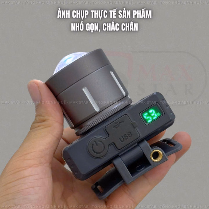 Đèn Pin Đội Đầu Siêu Sáng Max Star S609 Zoom Xa Gần Gom Tỏa, Pin Trâu, Cảm Biến Sạc Ngược Cho Điện Thoại Đa Năng Cao Cấp Gd219 - Lady'S Passion - Ảnh 9