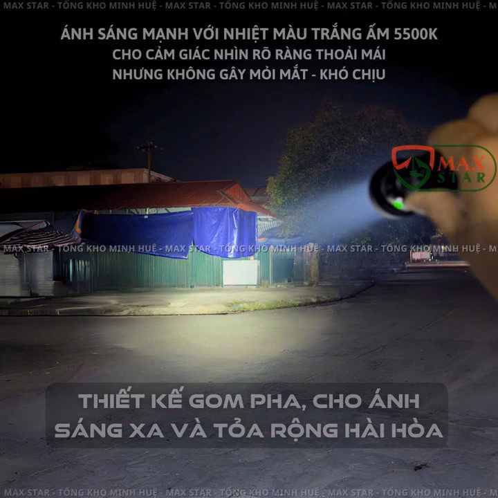 Đèn Pin Cầm Tay Mini Siêu Sáng Gom Pha Max Star M40 Vỏ Nhôm Chống Nước Ipx7 Led Sst40 Cao Cấp Gd220 - Lady'S Passion - Ảnh 5