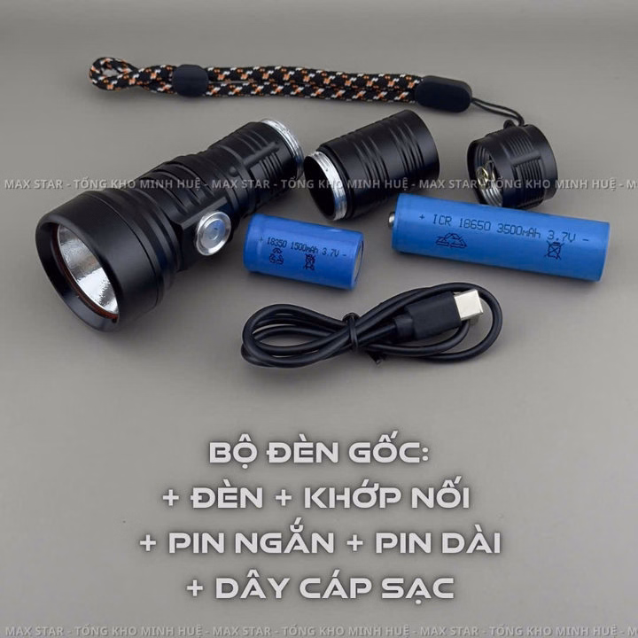 Đèn Pin Cầm Tay Mini Siêu Sáng Gom Pha Max Star M40 Vỏ Nhôm Chống Nước Ipx7 Led Sst40 Cao Cấp Gd220 - Lady'S Passion - Ảnh 10