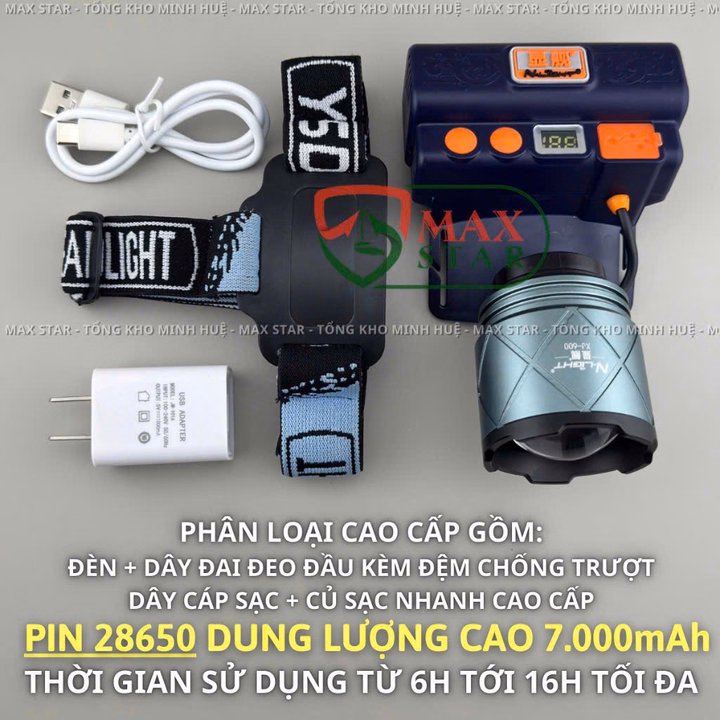 Đèn Pin Đội Đầu Siêu Sáng Xj600 Zoom Xa Gần Gom Tỏa Pin Trâu Cảm Biến Sạc Ngược Cho Điện Thoại Đa Năng Cao Cấp Gd221 - Lady'S Passion - Ảnh 2